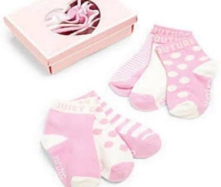Juicy Couture Infant's Six-Pair Purple Socks Set Sz 12-24m