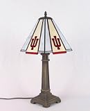 Indiana Hoosiers Stained Glass Lamp with Logo Panels