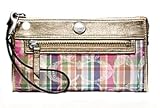 Coach Limited Edition Madras Zippy Wristlet Clutch Wallet Bag Multi
