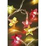 20 Star Shaped Lightset / Fairy Lights - Red & Yellow
