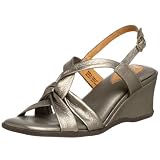 Clarks Womens Lambda Sandal,Pewter,11 XW