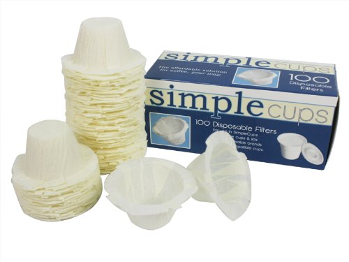 Disposable Filters for Use in Keurig® Brewers - Simple Cups - 100 Replacement Filters - Use Your Own Coffee in K-cups