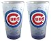 Chicago Cubs Frosted Pint Glass (16-Ounce, Set of 2)