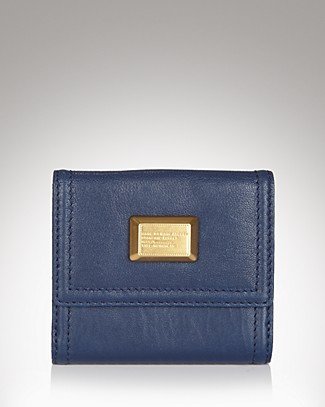Marc Jacobs Q49 Small French Purse Wallet Dark Blue