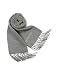Valentino Signature Solid Fringed Wool Long Scarf Gray