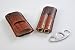 Crocodile Brown Leather Crushproof 2-Piece Cigar Case with Stainess Steel Cutter and Interior Cedar Lining (YH-205C US)