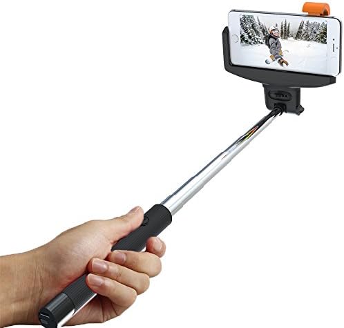 Selfie Stick With Bluetooth Remote Shutter - Extendable &amp; Portable Monopod Stick for Taking Photos, Videos with Adjustable Phone Holder of 180 Degree Rotation - Improve your selfies - 100% Guarantee!