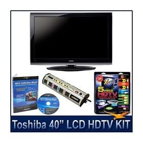 Toshiba 40E200U 40" 1080p HD LCD TV, Integrated Digital Tuning, InstaPort Technology, QSound, DynaLight Dynamic Backlight, HDTV High-performance Hook-Up & Maintenance Kit, AV Home Theater Pow