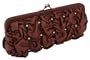 Bridal, Hard Satin, Rhinestones Decore, Evening Bag - Juliett (Mocha)