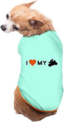 PuppyFasion I Love My Bike Cute Pet Dog Vest SkyBlue