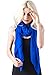 MissShorthair Lightweight Beautiful Solid Color Scarf for Women Shawl Wrap Soft Solid Scarf (Royal Blue)