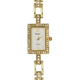 HENLEY LADIES BLACK DIAL WATCH WITH SELF ADJUSTABLE SILVER BRACELET