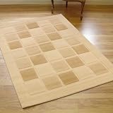 Quality Modern Contemporary Visiona Squares Rug Natural