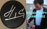 MARTIN HAVLAT,SAN JOSE SHARKS,SIGNED,AUTOGRAPHED, HOCKEY PUCK,NHL,WITH PROOF + COA
