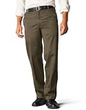 Dockers Men's Signature Khaki D2 Straight Fit Flat Front Pant,Branch,33x30