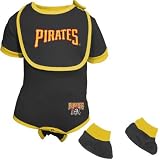 Pittsburgh Pirates Infant Black Baseball Bib & Booties Set (18 Months) 41rvG%2BGzqJL. SL160 Baby Booties, Socks & Hats: Baby Leather Baseball Booties Reviews