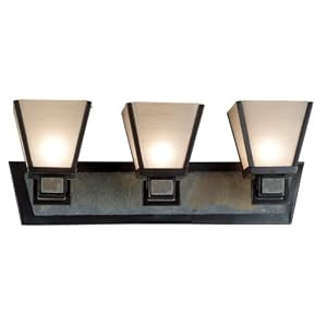 Kenroy Home 91603ORB Clean Slate 3 Light Vanity, Oil Rubbed Bronze Finish by 