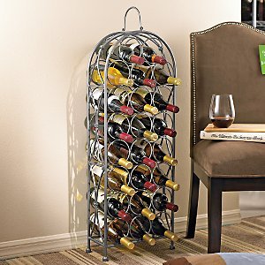 Parisian Wrought Iron Wine Rack by