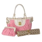 Pink Canvas & Pearl Leather Designer Diaper Bag for Girls -Stylish Diaper Bags Reviewed Pink Canvas & Pearl Leather Designer Diaper Bag for Girls -Stylish Diaper Bags Reviewed