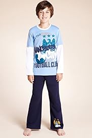 Older Boys Pure Cotton Manchester City FC Pyjamas