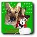 Sandy Mertens Christmas Dog Designs - Christmas German Shepherd and Friend - Mouse Pads