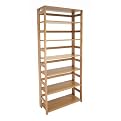 Flip-Flop 6 Shelf Folding Bookcase - Medium Oak
