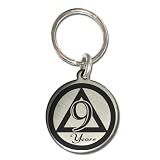 9 Year AA Alcoholics Anonymous Sobriety Anniversary Medallion Keychain for Sober Birthday