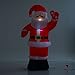 HOMCOM Santa with Candy Cane Indoor/Outdoor LED Inflatable Holiday Christmas Yard Decoration, 8', Multicolor