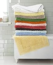 Martha Stewart Collection Solid Cotton Bath Rug, 21x34" Leaf
