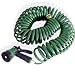 Tools & Hardware : 50-Foot Recoil Garden Water Hose with 6-Function Spray Nozzle