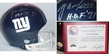 YA Tittle Signed Giants Throwback Mini Helmet w/HOF71