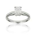 Platinum Emerald Cut GIA & IGI Certified Diamond Engagement Ring (1.13 ct, D Color, VS2 Clarity), Size 7