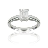 Platinum Emerald Cut GIA & IGI Certified Diamond Engagement Ring (1.13 ct, D Color, VS2 Clarity), Size 7