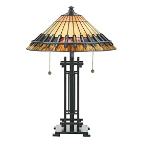 Quoizel Chastain 22-1/2-Inch Tiffany Table Lamp