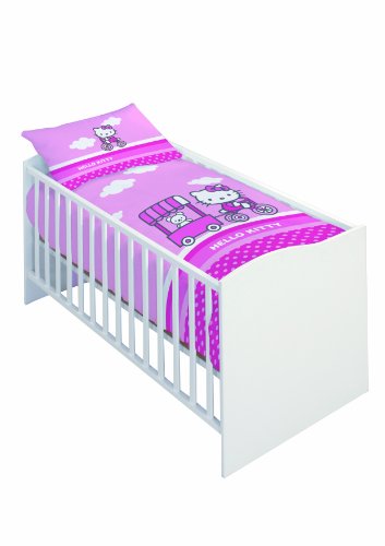 CTI 039532 Baby-Bettw&auml;sche Hello Kitty Amarena / Linon / 100 x 135 + 40 x 60 cm