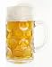 1 Liter Dimpled Glass Beer Stein - Krug - Mass - 35 oz.