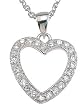 925 Sterling Silver CZ Heart Pendant