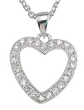 925 Sterling Silver CZ Heart Pendant