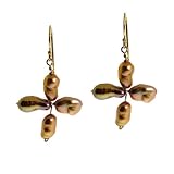 14K Gold Baroque Pearl Earrings by Suz Andreasen Bridal, MADE IN AMERICA