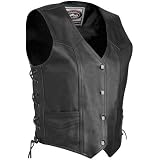River Road Womens Basic Essential Leather Vest