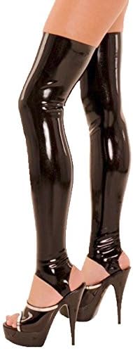 JustinLatex Black Stirrup Latex Rubber Stocking