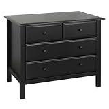 Roxanne 3 Level 4 Drawer Dresser in Ebony Finish By Da Vinci Baby Furniture