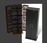 Black Finish Large Deluxe Media Storage With Lock By Prepac Furniture