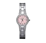 Fossil Women's AM4191 Stainless Steel Bracelet Pink Glitz Analog Dial Watch