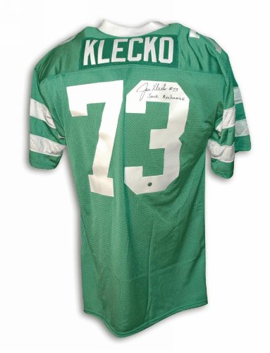 Autographed Joe Klecko New York Jets Green Throwback Jersey Inscribed Sack Exchange
