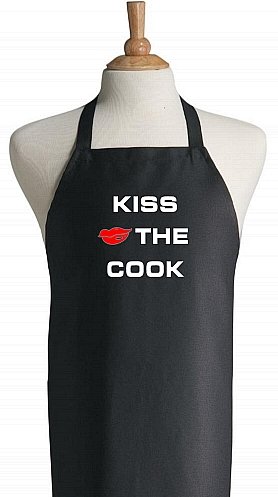 Black Kiss The Cook Chef Apron