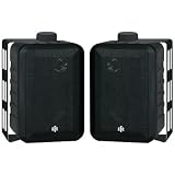 BIC AMERICA RTRV44-2 RtR Series 3-Way Indoor/Outdoor Speakers (Black)