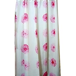 Pink Daisies Shower Curtain and Hook Set