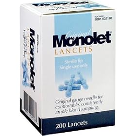 MONOLET LANCETS BOX 602018 200 EACH