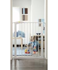 Mothercare Pressure Fix wide walk through safety gate in white - Extra tall